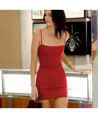 Vestido de tirantes ajustado a la cadera, ajustado, sin espalda, moderno y sexy $11.57 Vestido