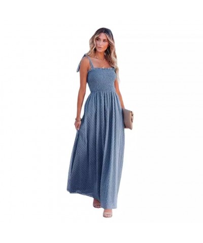 Vestido largo de gasa con tirantes Vacation $33.31 Vestido