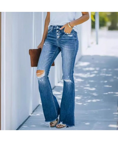 Modernos vaqueros lavados ajustados con bolsillos y botones. $35.78 Jeans para mujeres