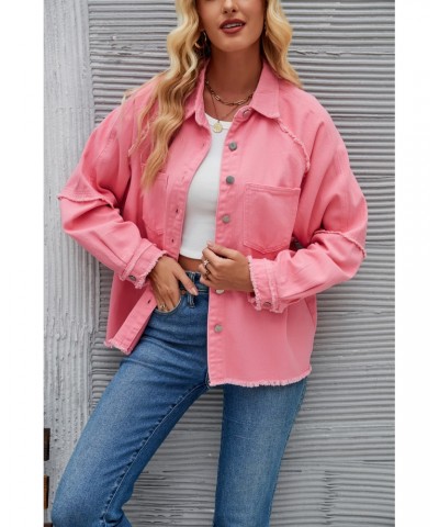 Chaqueta vaquera de manga larga lavada con dos bolsillos estilo americano de otoño e invierno $41.34 Chaqueta vaquero de mujer