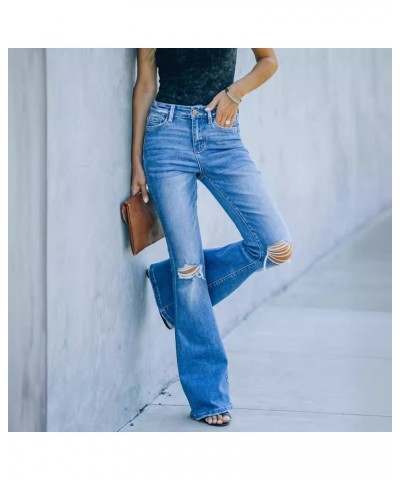 Vaqueros acampanados lavados de cintura media informales urbanos de moda de otoño e invierno $34.66 Jeans para mujeres