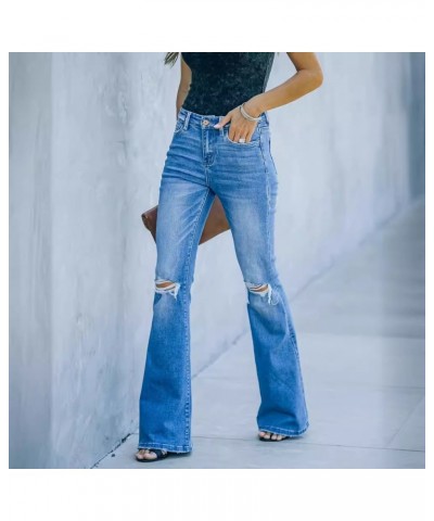 Vaqueros acampanados lavados de cintura media informales urbanos de moda de otoño e invierno $34.66 Jeans para mujeres