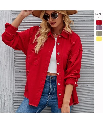 Chaqueta vaquera holgada con rotos y borlas $37.90 Chaqueta vaquero de mujer