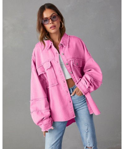 Top de chaqueta vaquera lavada con flecos y solapa de manga larga $47.42 Chaqueta vaquero de mujer