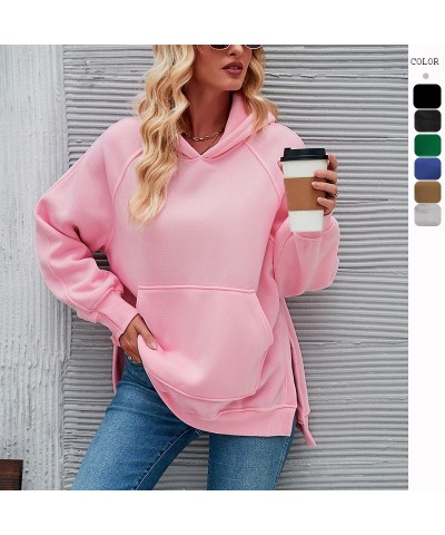 Sudadera con capucha y manga larga con abertura lateral. $31.12 Suéteres y suéteres para mujeres