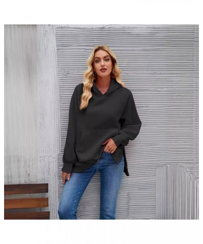 Sudadera con capucha y manga larga con abertura lateral. $31.12 Suéteres y suéteres para mujeres