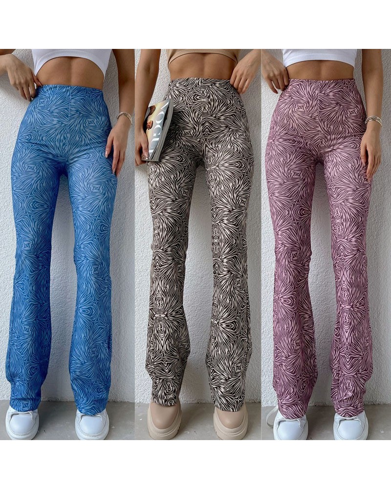 Pantalones slim fit con cintura media estampados $19.89 Pantalones de fondo