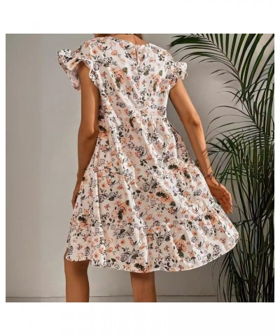 Vestido de cuello redondo moderno y sexy, falda estampada cómoda e informal. $19.14 Vestido