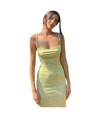 Vestido sexy ajustado con espalda descubierta y estampado halter $17.55 Vestido