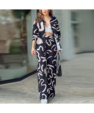 Conjunto de moda de invierno con camisa estampada de manga larga y pantalón de cintura alta. $39.31 Traje casual de moda