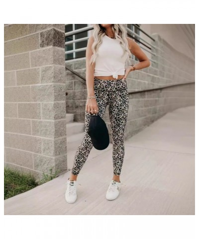 Pantalones deportivos sexys para mujer, pantalones de cintura alta con estampado de leopardo, leggings para levantar glúteos,...