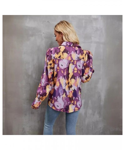 Cárdigan de otoño e invierno, camisa elegante con estampado fresco y solapa informal $28.16 Camisa de mujer