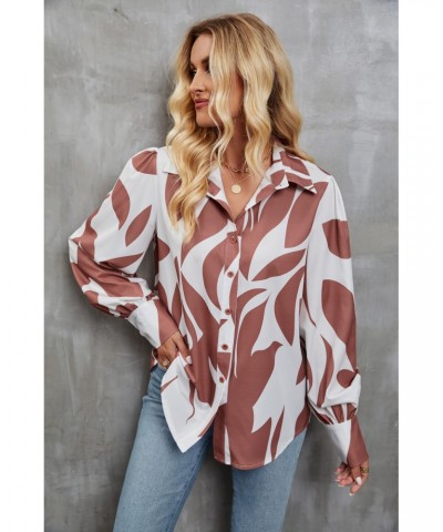 Cárdigan de otoño Camisa holgada informal de manga larga con estampado $29.64 Camisa de mujer