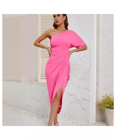 Vestido irregular sexy de un hombro $28.39 Vestido