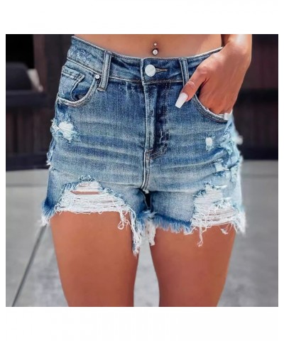 Sexy hottie rasgó pantalones cortos de mezclilla de cintura alta para mujer $22.05 Jeans para mujeres