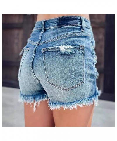 Sexy hottie rasgó pantalones cortos de mezclilla de cintura alta para mujer $22.05 Jeans para mujeres