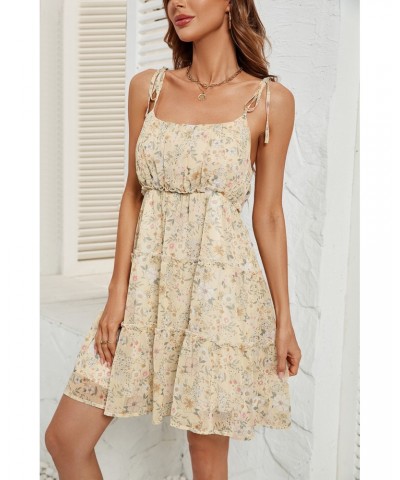 Vestido corto con tirantes y cintura alta, estampado, sin espalda $31.67 Vestido