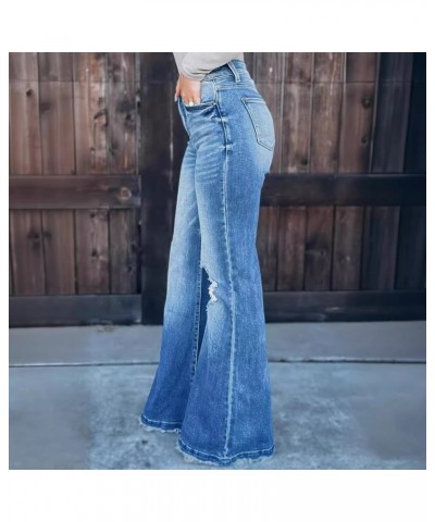 Pantalones de mezclilla desgastados desgastados, informales y a la moda, lavados $36.04 Jeans para mujeres