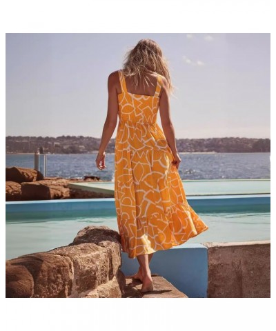 Vestido geométrico pintado con tirantes sexy para vacaciones estilo playa primavera y verano $34.09 Vestido