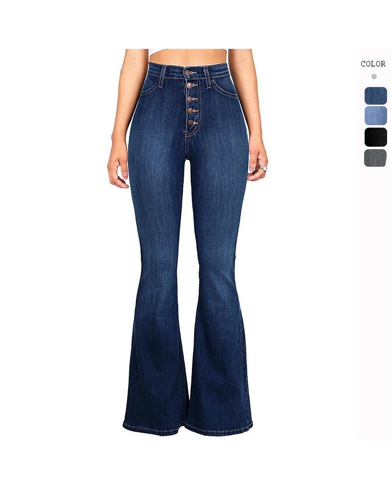 jeans bootcut elásticos de cintura alta $32.76 Jeans para mujeres