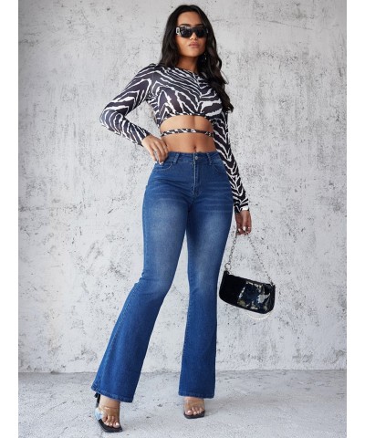 Vaqueros bootcut con control de barriga de cintura alta, modernos e informales. $34.09 Jeans para mujeres