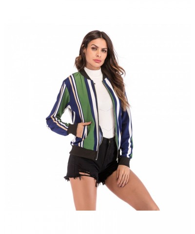 Chaqueta informal para mujer, uniforme de béisbol holgado estampado para mujer $22.23 Chaqueta / camiseta femenina