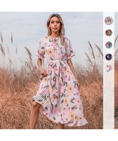 Falda larga estilo estampado con diseño de volantes y vestido estilo bosque $39.21 Vestido