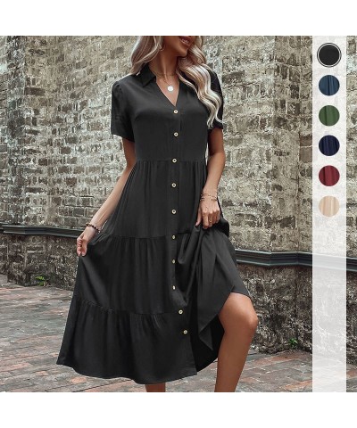 Vestido francés estilo Hepburn de longitud media con temperamento $41.81 Vestido