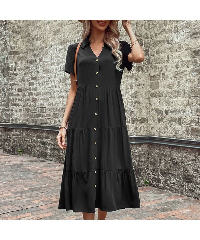 Vestido francés estilo Hepburn de longitud media con temperamento $41.81 Vestido