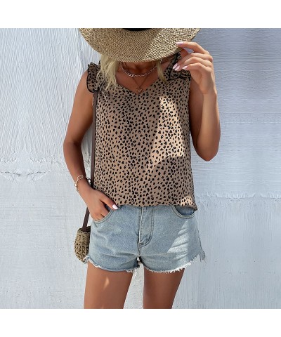 Top camisola elegante sin mangas con estampado de leopardo $20.36 Chalecos pequeños / tirantes / sujetadores