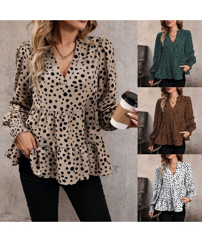 Elegante camisa de manga larga con estampado de leopardo $33.19 Camisa de mujer