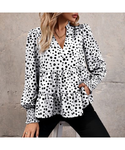 Elegante camisa de manga larga con estampado de leopardo $33.19 Camisa de mujer