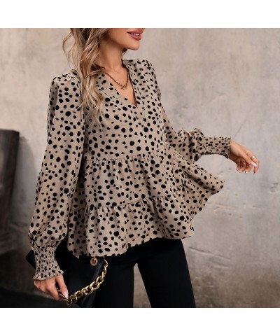 Elegante camisa de manga larga con estampado de leopardo $33.19 Camisa de mujer