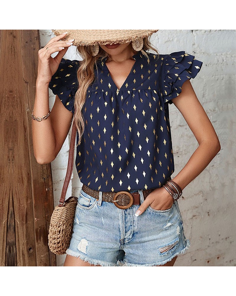 Camisa vintage francesa con volantes $28.73 Camisa de mujer