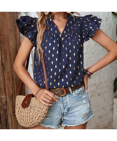 Camisa vintage francesa con volantes $28.73 Camisa de mujer