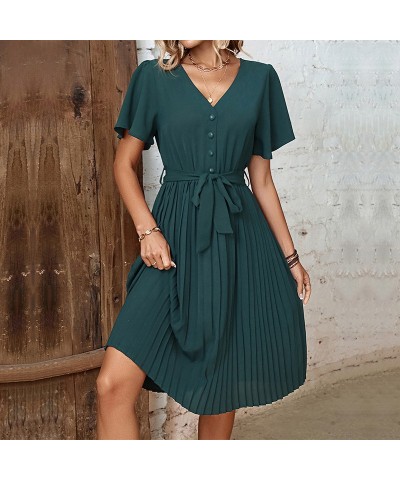 Vestido retro francés plisado temperamento $39.49 Vestido