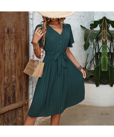 Vestido retro francés plisado temperamento $39.49 Vestido