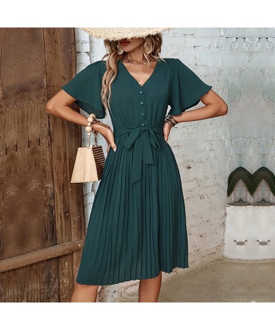 Vestido retro francés plisado temperamento $39.49 Vestido