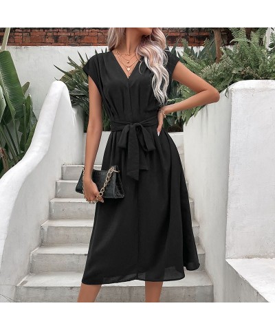 Vestido negro tirantes escote pico $35.69 Vestido