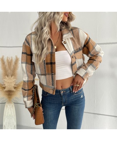 chaqueta de camisa de manga larga a cuadros de invierno $39.49 Camisa de mujer