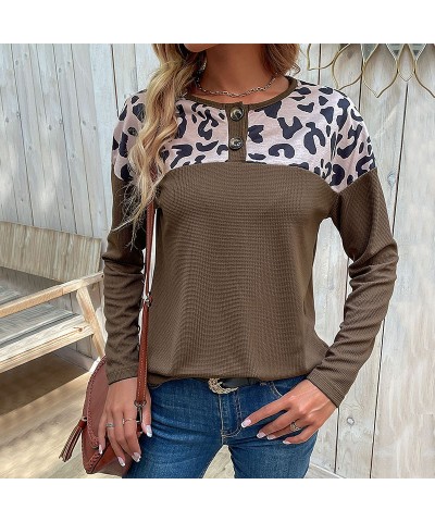 Nuevo jersey de manga larga con estampado de leopardo $24.18 Suéter femenino