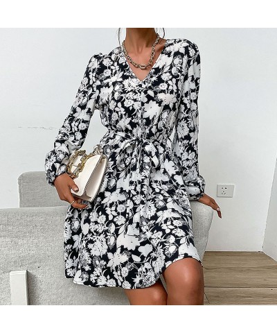 vestido floral de manga larga $37.13 Vestido