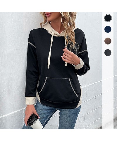 sudadera color block de manga larga $27.40 Suéteres y suéteres para mujeres