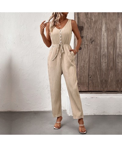 Elegante mono plisado con tirantes de color liso $38.69 Pantalones / ropa de mujer