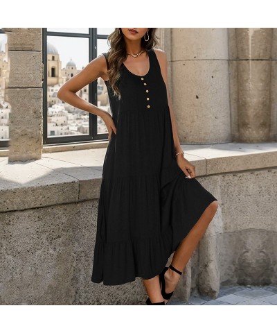 Vestido midi negro con tirantes $38.61 Vestido