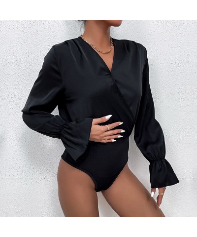 Elegante body negro de manga larga $22.98 Pantalones / ropa de mujer