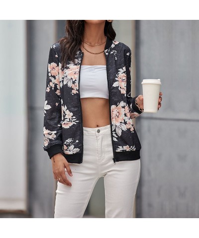 Chaqueta elegante Chaqueta estampada Uniforme de béisbol $31.43 Chaqueta / camiseta femenina