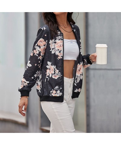 Chaqueta elegante Chaqueta estampada Uniforme de béisbol $31.43 Chaqueta / camiseta femenina