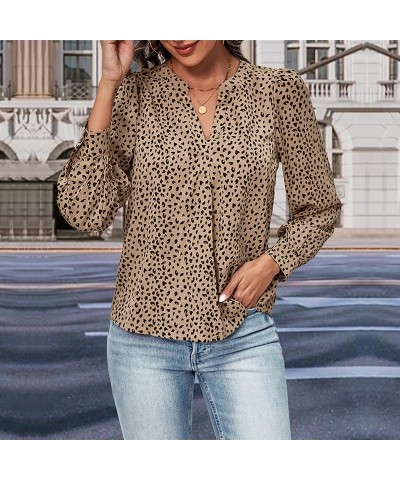 camisa de manga larga con estampado de leopardo $31.85 Camisa de mujer