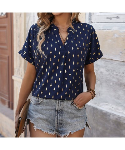 Camisa estampada en caliente con rombos de moda. $24.12 Camisa de mujer